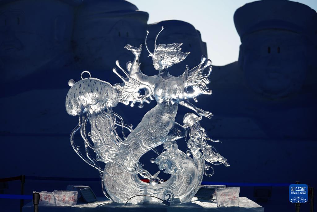 哈尔滨冰雪大世界：魅力冰雕引客来 第 7 张