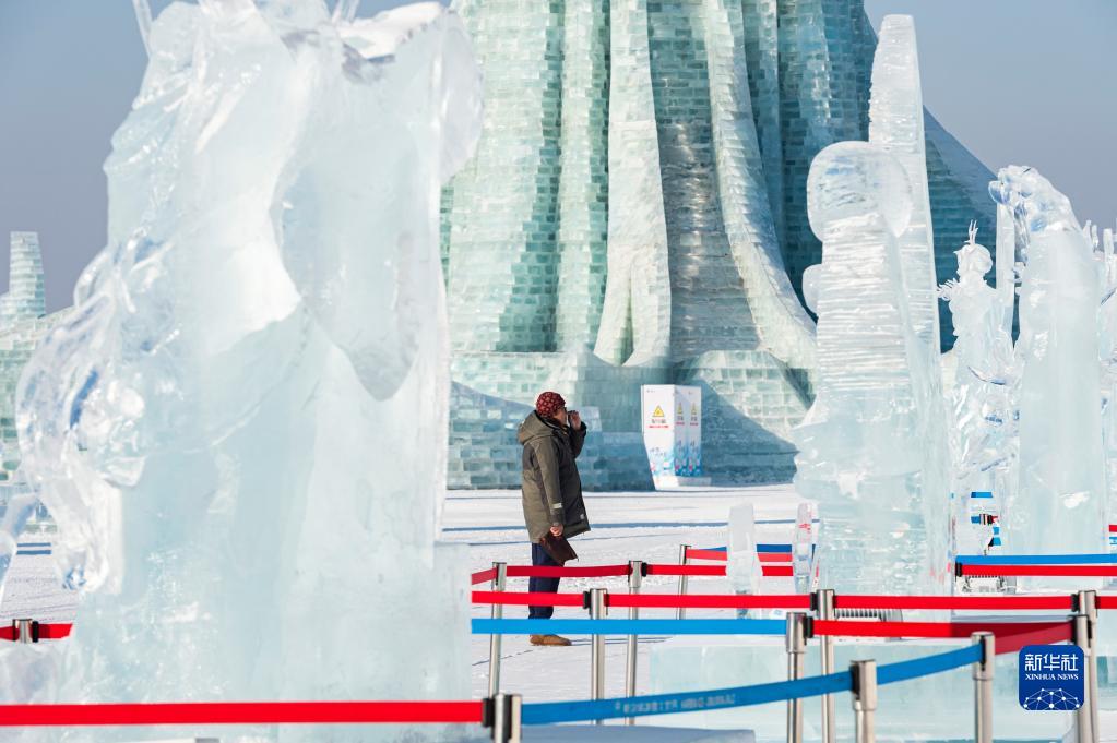 哈尔滨冰雪大世界：魅力冰雕引客来 第 3 张